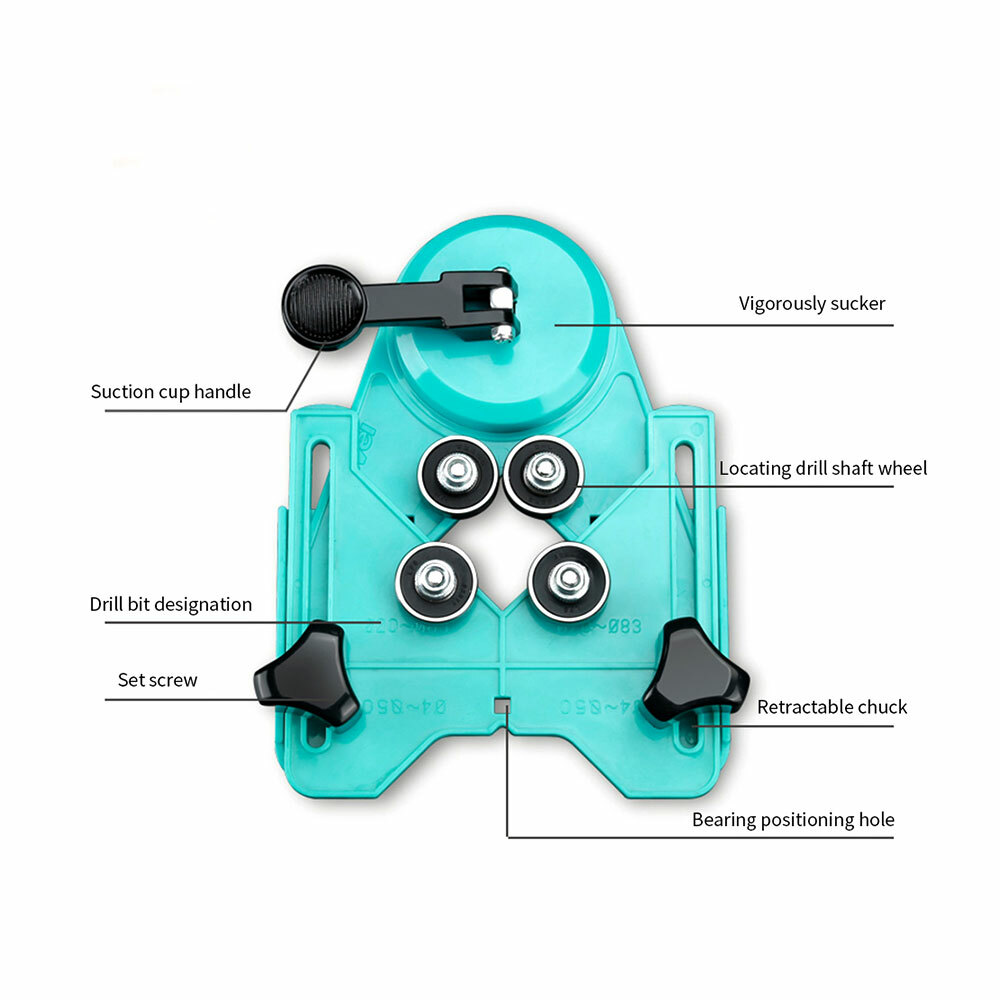 Adjustable Ceramic Tile Glass Hole Saw Cutter Guide Openings Locator