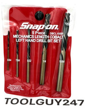 Snap On Dbcl105 B 5pc Left-hand Cobalt Drill Bit Set In Red Pouch New Usa Tools