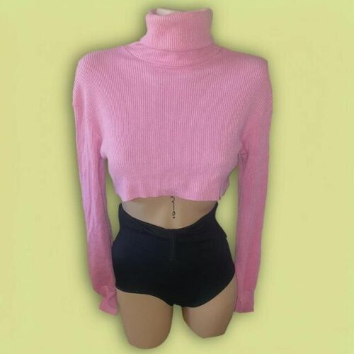 Tigermist pink ribbed crop turtleneck xs - Picture 1 of 3