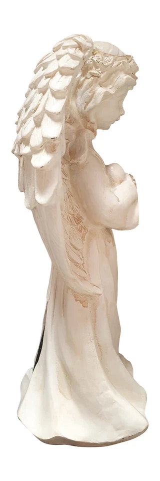 Solar Powered Angel Holding Heart Figurine LED Light Outdoor Garden Decor Statue - Image 3 of 4