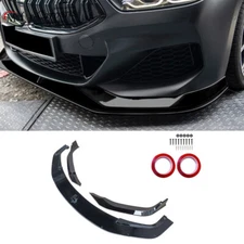 Gloss Black For BMW 8 Series G14 G15 2019-2023 2024 Front Bumper Lip Splitter