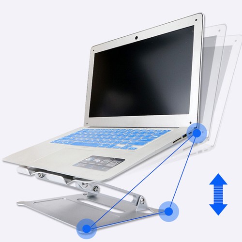 Laptop Riser Stand Laptop PC Holder Portable Laptop Stand Foldable - Afbeelding 9 van 12