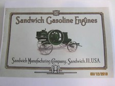 1924 Sandwich Manufacturing Co Sandwich Gas Engine  Catalog All sizes