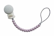Tiny Teethers Pacifier Holder with Silicone Clip and Teething Chewbeads for...
