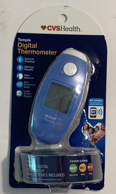 CVS Health Temple Digital Thermometer For All Ages 6 Second Reading A3