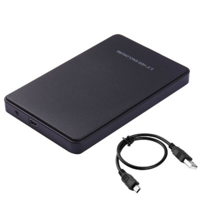 2.5'' Inch Silver Sata USB 2.0 Hard Drive HDD Enclosure External Laptop Disk Case