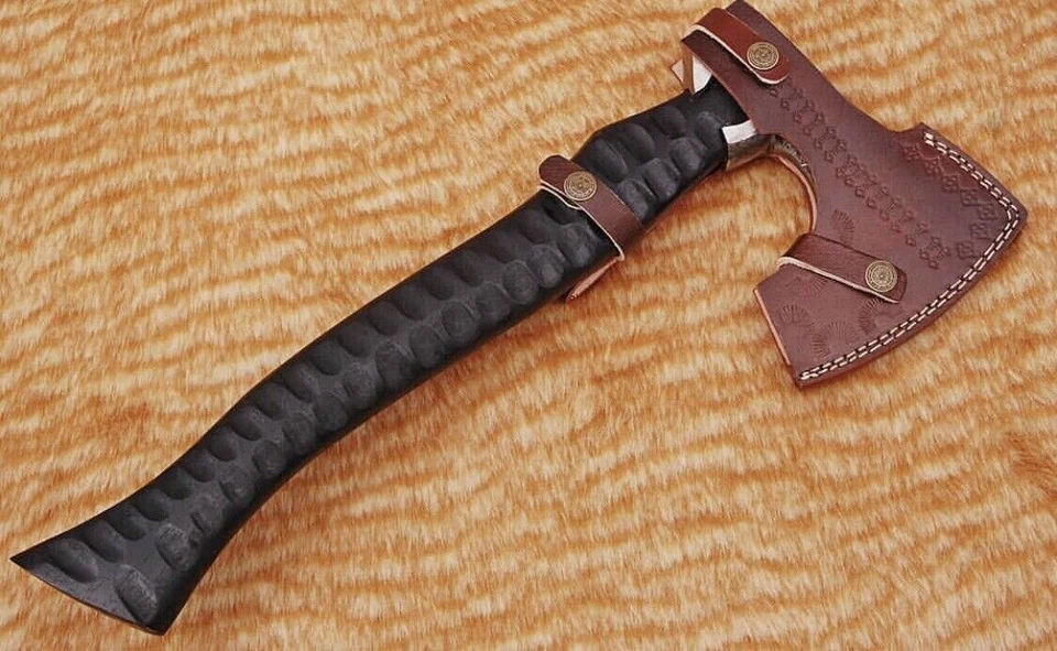 HACHA DE ACERO DE ALTO CARBONO HECHA A MANO TOMAHAWK INTEGRAL Hacha PATRÓN MARTILLO Foto 4 de 4