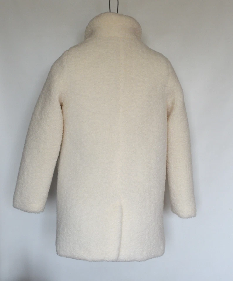 Zara Kids lightweight White to Cream soft faux fur coat Size 11/12 ( 152 cm) - Image 4 of 4