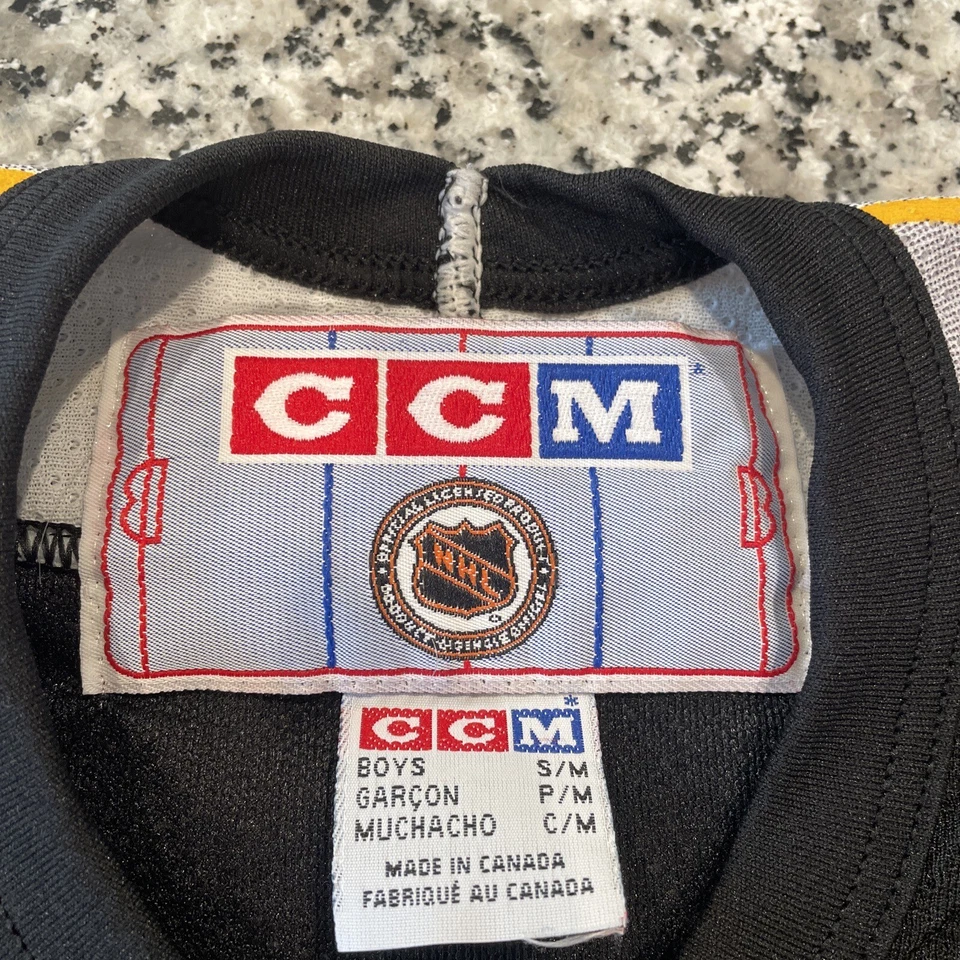 Camiseta deportiva vintage CCM Pittsburgh Penguins Robo Pennguin niños S  Foto 3 de 4