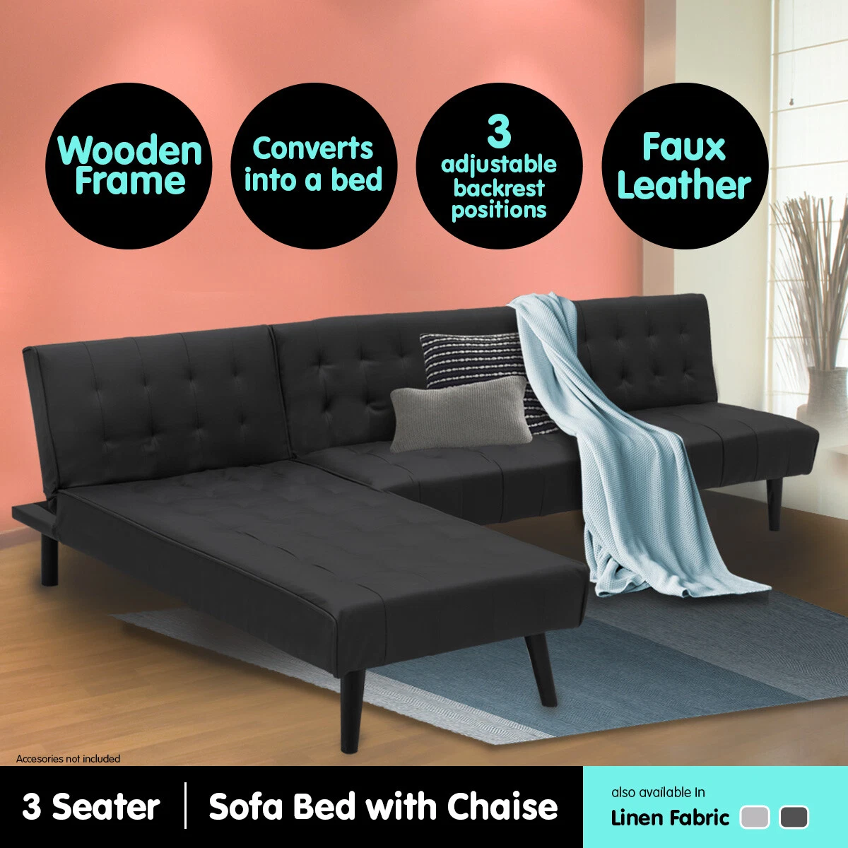 Leather corner 2024 sofa bed ikea