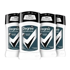 4 Pk 72 Hr Degree Men Ultraclear Antiperspirant Deodorant Black + White 2.7 Oz