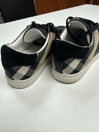 Burberry Reeth Black & Archive Check Sneakers Size 42 Low Top Trainers