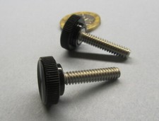 Plastic Black Stainless Thumb Screw, 5/8" Head Dia. x 10-24 x 7/8" Length, 20 Pc