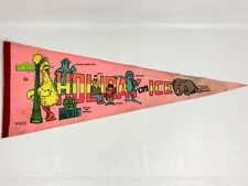 Vintage 1970’s Muppets Inc Sesame Street Holiday On Ice Pennant Sesame Street