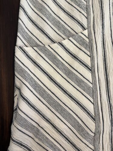 Soft Surroundings Ladson Tunic Shirt Sz M Blue White Stripe 3/4 Sleeve - Picture 4 of 9