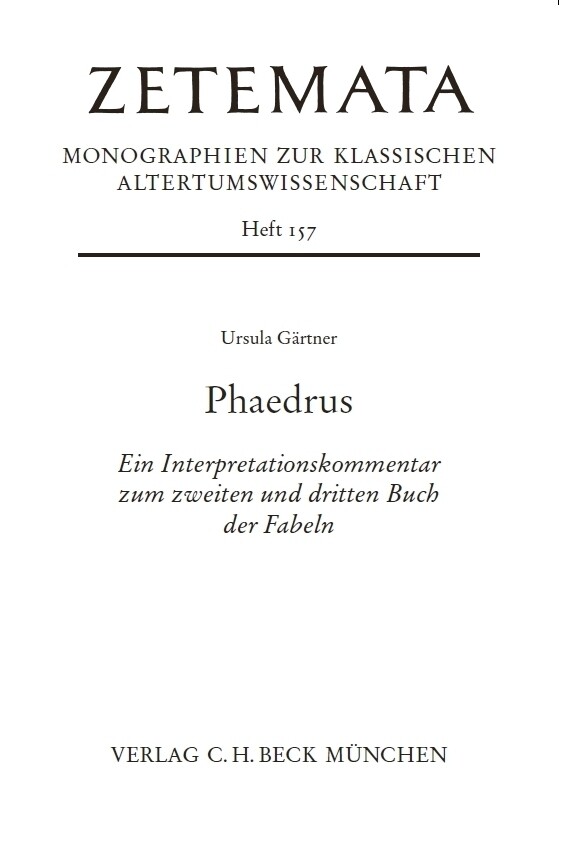 Thumbnail - Phaedrus | Ein Interpretationskommentar Zum Zweiten Und Dritten Buch