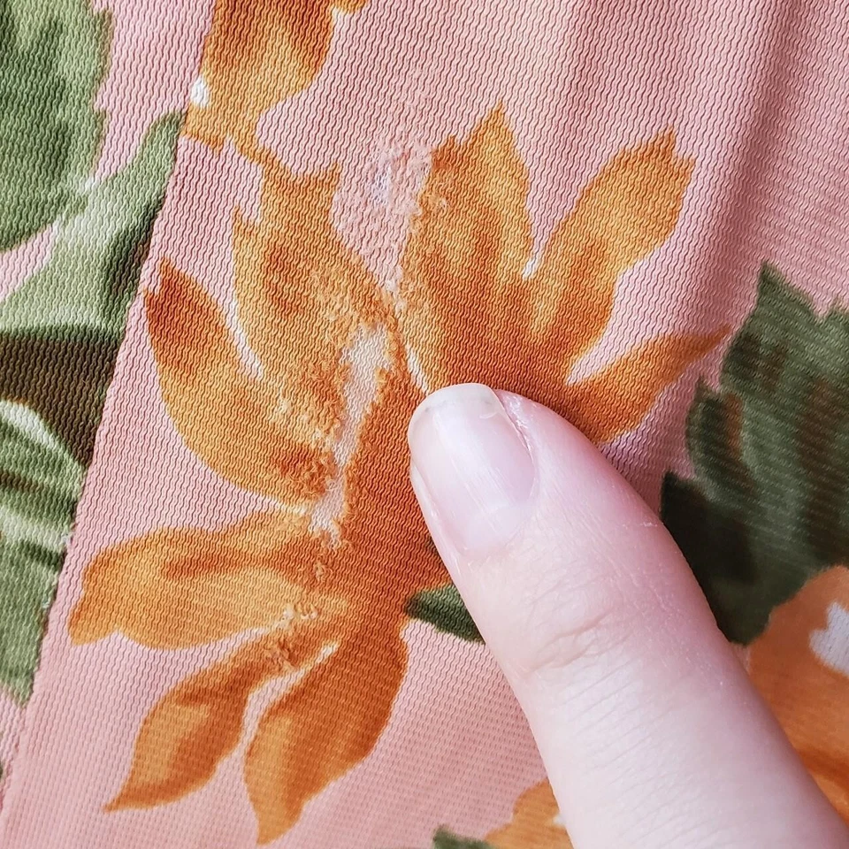 Vestido Floral Vintage Años 70 Corky Craig Midi Manga Larga Línea A Foto 4 de 4