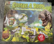 Dinosaur Toys-Create A Dinosaur World Road Race-Flexible Track Playset 142 track