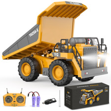 Remote Control Dump Truck,Rc Truck Toy for Kids,9 Channel Construction Vehicles