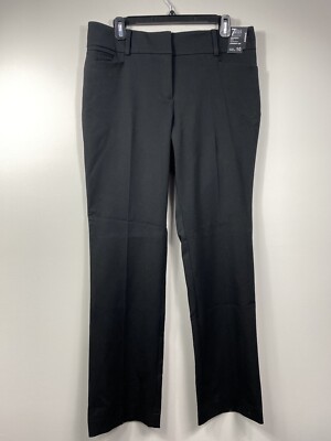 NY&C 7th Avenue Pants 10 Black Average Signature Fit Straight Leg NWT