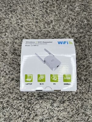 WiFi, Wireless-N WiFi Repeater, Model LV-WR13, New Open Box
