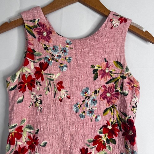 Zara Girls Blush Pink Sleeveless Garden Party Cotton Cottage Core Dress Sz 13/14 - Picture 3 of 8