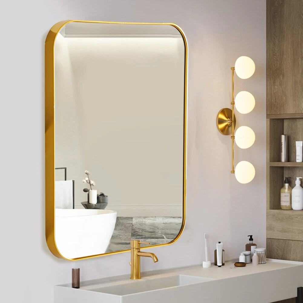 Gold medicine cabinet sale mirror