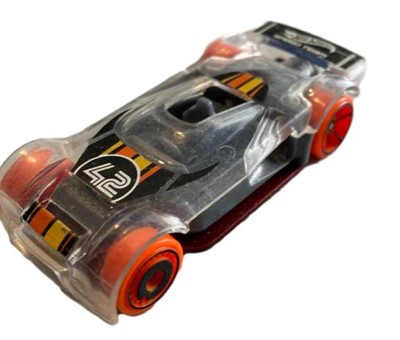 Mattel Wheels Mach It Go Clear Gray Orange 2022 HW Speed Team 1:64