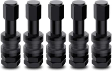 Ckauto 5 Pcs VS43/TR43E Tubeless Metal Clamp-In Valve Stems, Black Finish