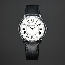 Cartier Ronde de Cartier 36mm White Dial Leather Strap WSRN0031 2022 B&P