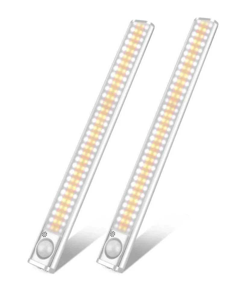 4-Pack LED Under Cabinet Lights, Rechargeable Motion Sensor, 3 Color Dimmable - Image 3 of 4