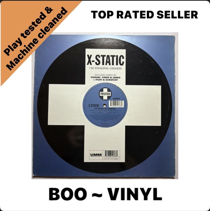 X-Static ‎– I'm Standing (Higher) 12"" Vinyl Classic House Record EX / VG+