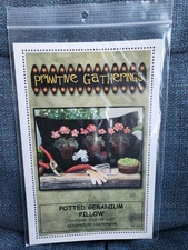 Primitive Gatherings Potted Geranium Pillow Wool Applique Pattern PRI-464 NEW