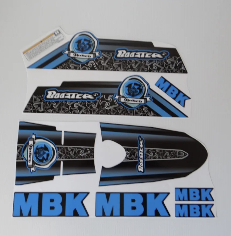 Kit Déco MBK BOOSTER NAKED 13 2014 Noir bleu pour rénover des plastiques rayés