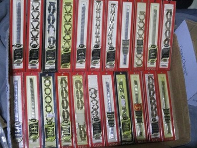 22 NOS New Old Stock Vintage Timex Brite Watch Bands Trim Flex Superflex Lot (J)