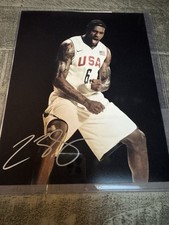 LeBron James Signed 8x10 Autographed Photo Olympic Photo dual COAs