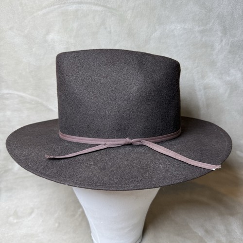 Cappello vintage Rockmount Ranch Wear Fedora in feltro marrone scuro taglia L Denver Colorado - Foto 2 di 11