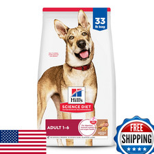 Hill's Science Diet Adult 1-6 Dry Dog Food, Lamb  Brown Rice, 33 lb Bag