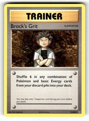 Brock's Grit 74/108 Uncommon Evolutions Pokemon Near Mint