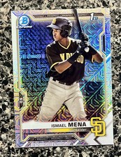 2021 Bowman Chrome Prospects Mega Mojo Refractor #BCP-36 Ismael Mena San Diego