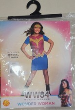 Girls Rubies Wonder Woman Costume Size Large 12-14 Red Blue