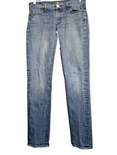 7 For All Mankind Womens Jeans Size 27 Blue Straight Leg Medium Wash Denim