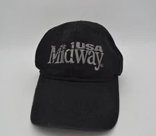 Midway USA Firearms Shooting Hunting Outdoor Cap Gear Black Silver Baseball Hat