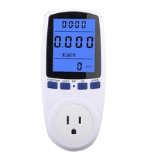 Home Electricity Usage Monitor, LCD Display Power Meter Plug Power Consumptio...