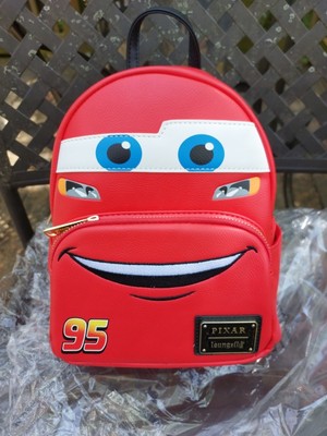 NWT Loungefly Disney Pixar Cars Backpack and Wallet - Purple and Red Loungefly Disney Pixar Cars Lightning McQueen & Sally  main image 4