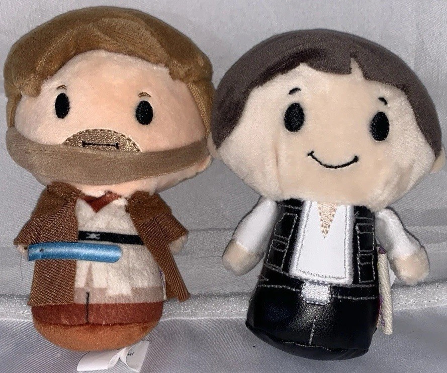 Hallmark Itty Bittys Star Wars Revenge Sith Obi-Wan Kenobi & Han solo Plush Toy