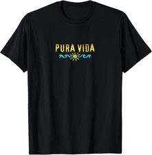 Pura Vida, Costa Rica, wave, sun, happiness, satisfaction T-Shirt
