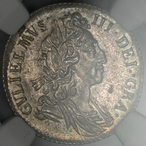 1697 NGC MS62 ENGLAND GREAT BRITAIN SIX PENCE WILLIAM III SIXPENCE 6P