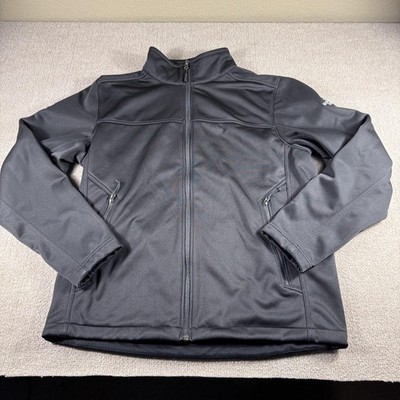 The North Face Jacket Mens Large Black WindWall Softshell Full Zip Nevro Logo