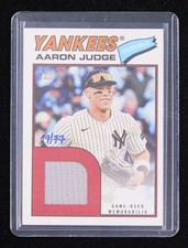 Aaron Judge 2026 Topps Heritage Baseball Real One Relic Red 19/77 Game-Used [kls